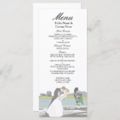 Traditionelles schottisches und keltisches Hochzei Menükarte (Vorne/Hinten)