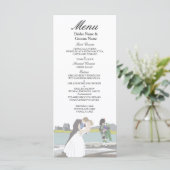 Traditionelles schottisches und keltisches Hochzei Menükarte (Stehend Vorderseite)