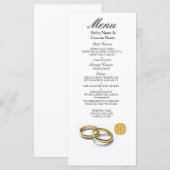 Traditionelles schottisches und keltisches Hochzei Menükarte (Vorne/Hinten)