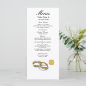 Traditionelles schottisches und keltisches Hochzei Menükarte (Stehend Vorderseite)