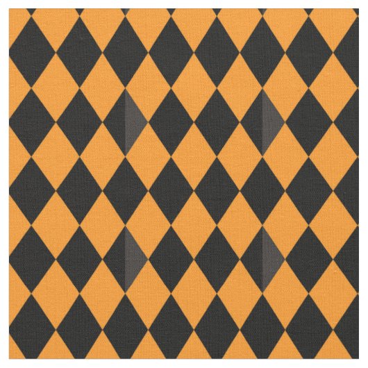 Traditionelles Schwarz- und Orangefarbenes Hallowe Stoff (Nahaufnahme)
