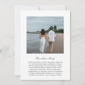 Traditionelles Schwarz-Weiß-Foto Zeitlose Hochzeit Save The Date (Rückseite)