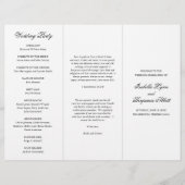 Traditionelles Schwarz-Weiß-Hochzeitsprogramm (Vorderseite)