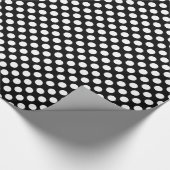 Traditionelles Schwarz-Weiß-Punktmuster Geschenkpapier (Ecke)
