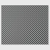 Traditionelles Schwarz-Weiß-Punktmuster Geschenkpapier (Flach)