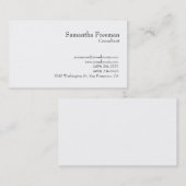 Traditionelles Schwarz-weißes Minimalistisch Visitenkarte (Vorne/Hinten)