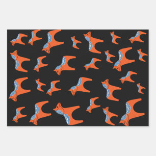 Traditionelles schwedisches Dala Pferd Geschenkpapier Set