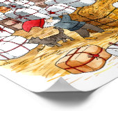 Traditionelles schwedisches Tomten Weihnachtswasse Poster (Ecke)