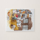 Traditionelles schwedisches Tomten Weihnachtswasse Puzzle (Horizontal)