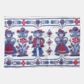 Traditionelles Schweizer Folkloremuster Geschirrtuch (Horizontal)
