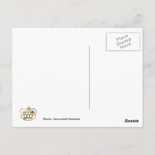 Traditionelles Schweizer Stoffdesign Postkarte (Rückseite)