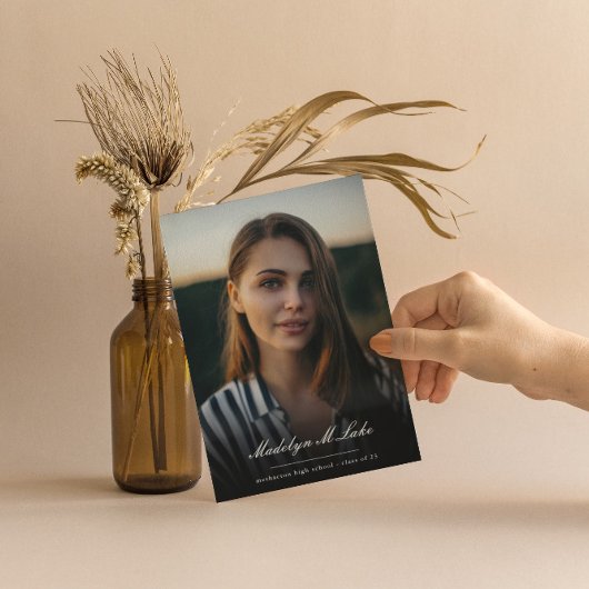 Traditionelles Script 2023 Abschluss Foto Einladung