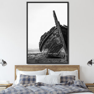 Traditionelles Segelboot des Tagus River verbrannt Poster