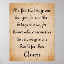 Traditionelles Segen Mealtime Gebet