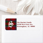 Traditionelles Sinclair Tartan Kariertes Monogramm (Insitu)