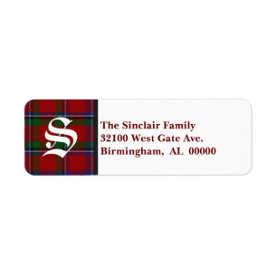 Traditionelles Sinclair Tartan Kariertes Monogramm
