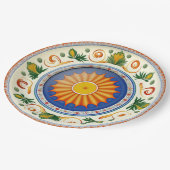 Traditionelles sizilianisches Design der Keramik Pappteller (Schrägansicht)