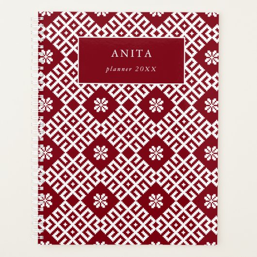 Traditionelles skandinavisches Volksmuster in der Planer (Vorderseite)