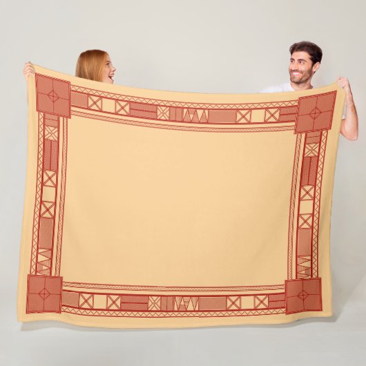 Traditionelles slawisches Kalendermuster Fleecedecke (Beispiel)