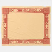 Traditionelles slawisches Kalendermuster Fleecedecke (Vorderseite (Horizontal))