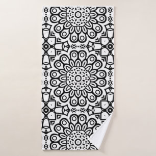 Traditionelles Sonnenblumen-Batikmuster-Ornament Badehandtuch