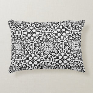 Traditionelles Sonnenblumen-Batikmuster-Ornament Dekokissen