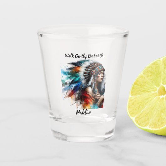 Traditionelles Stammeserbe Schnapsglas (Vorderseite)