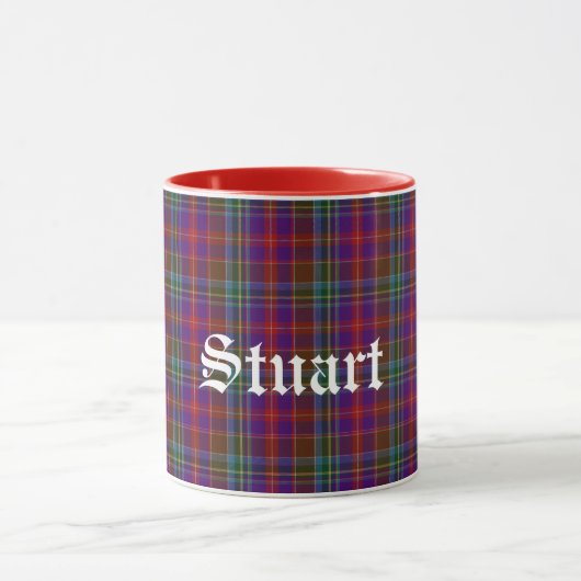 Traditionelles Stuart Tartan Kariert Tasse (Zentrum)