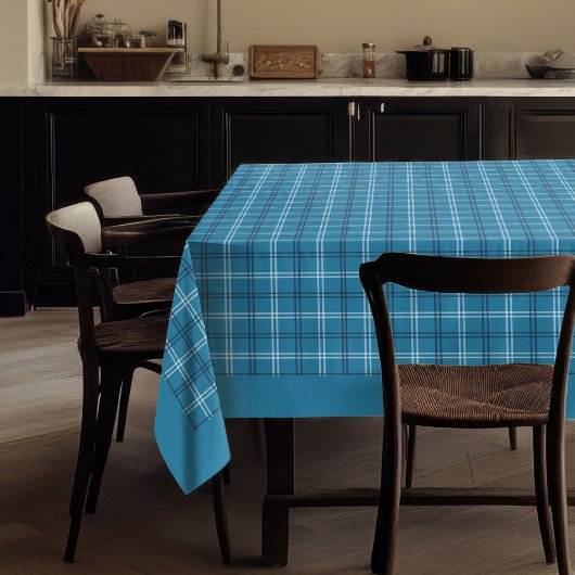 Traditionelles Tartan Kariert Tablecloth in Navy B Tischdecke