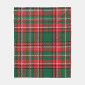 Traditionelles Tartan: kariertes rot-grünes Muster Fleecedecke (Vorderseite)