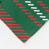 Traditionelles Tartan: kariertes rot-grünes Muster Fleecedecke (Ecke)