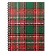 Traditionelles Tartan: kariertes rot-grünes Muster Notizblock (Vorderseite)