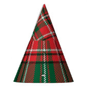 Traditionelles Tartan: kariertes rot-grünes Muster Partyhütchen (Links)