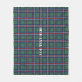 Traditionelles Tartan-Karomuster personalisiert Fleecedecke (Vorderseite)