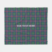 Traditionelles Tartan-Karomuster personalisiert Fleecedecke (Vorderseite (Horizontal))