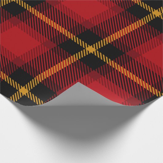 Traditionelles Tartan-Muster Geschenkpapier (Ecke)