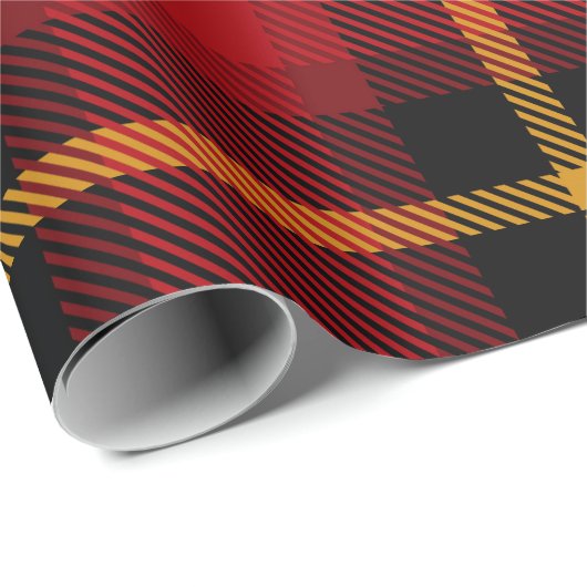 Traditionelles Tartan-Muster Geschenkpapier (Rolleneckpunkt)