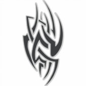 Traditionelles Tattoo-Kunst-Inspiredesign Aufkleber (Vorderseite)
