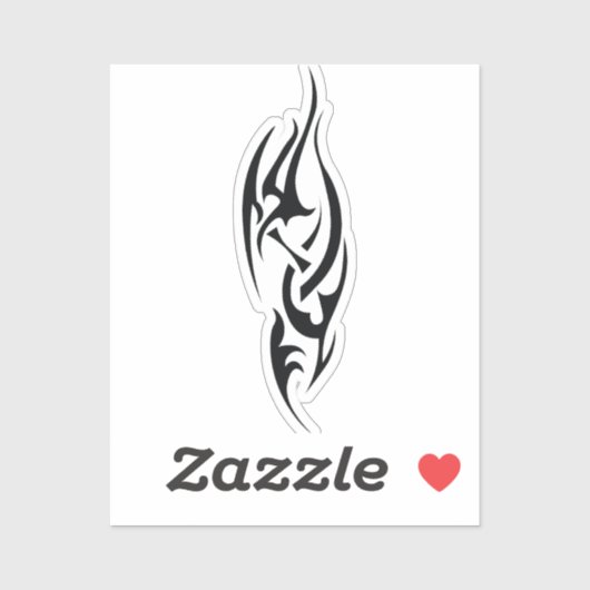 Traditionelles Tattoo-Kunst-inspiriertes Design Aufkleber (Blatt)
