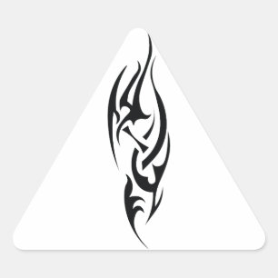 Traditionelles Tattoo-Kunst-inspiriertes Design Dreieckiger Aufkleber