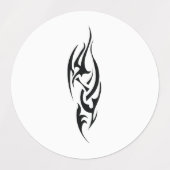 Traditionelles Tattoo-Kunst-inspiriertes Design Etiketten (Design 1)