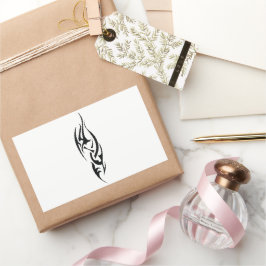 Traditionelles Tattoo-Kunst-inspiriertes Design Rechteckiger Aufkleber