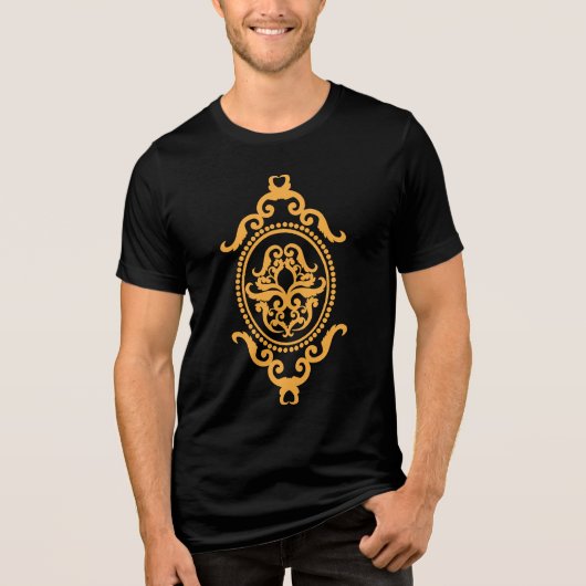 Traditionelles Tattoo-Kunst-inspiriertes Design Tri-Blend Shirt (Vorderseite)