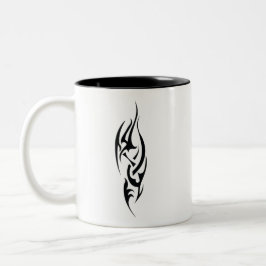 Traditionelles Tattoo-Kunst-inspiriertes Design Zweifarbige Tasse