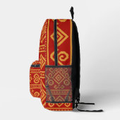 Traditionelles Textil-Design Red & Gold Bedruckter Rucksack (Rechts)