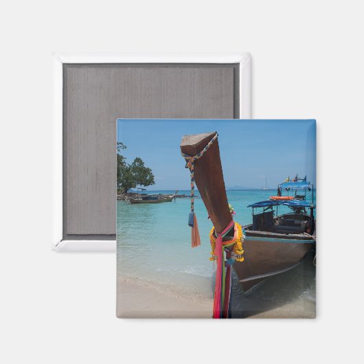Traditionelles Thai-Boot Magnet (Vorderseite/Rückseite)