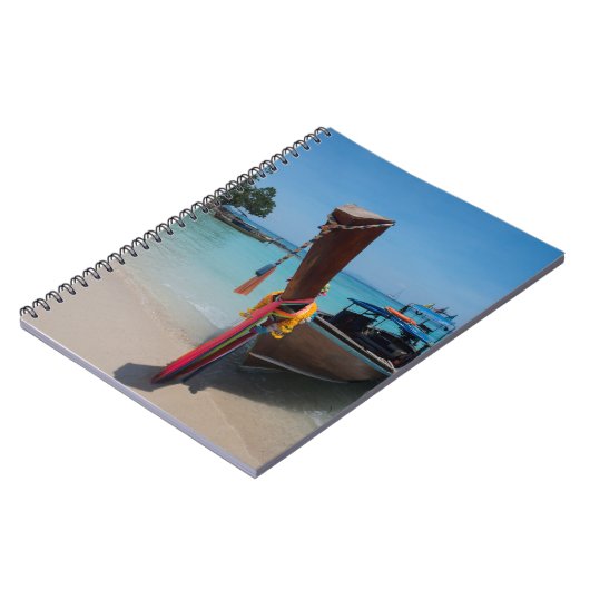 Traditionelles Thai-Boot Notizblock (Linke Seite)