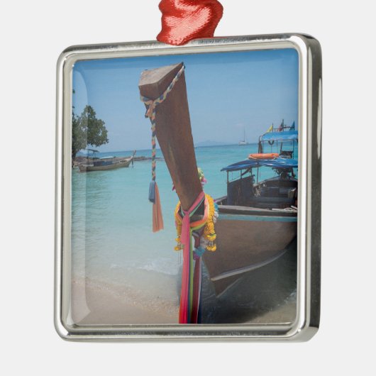 Traditionelles Thai-Boot Ornament Aus Metall (Links)