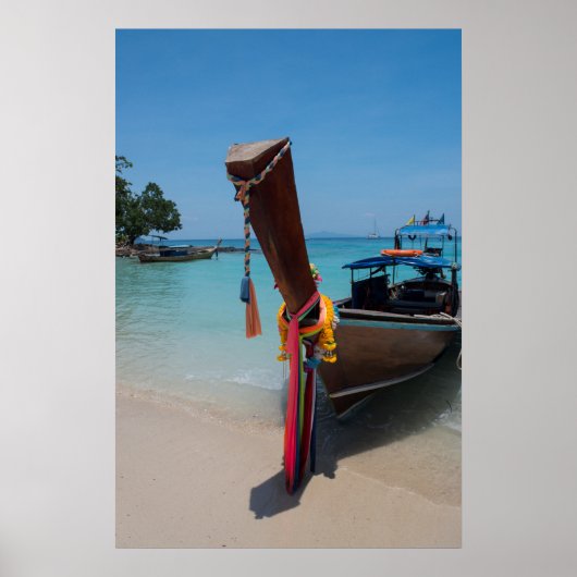 Traditionelles Thai-Boot Poster (Vorne)
