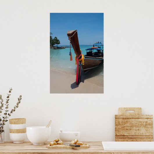 Traditionelles Thai-Boot Poster (Küche)